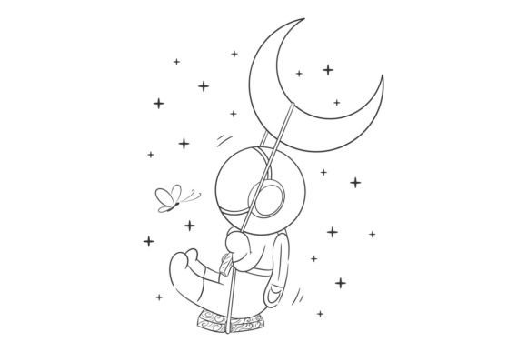 Astronaut Playing Swing in Space: A Cosmic Leap for Your Designs