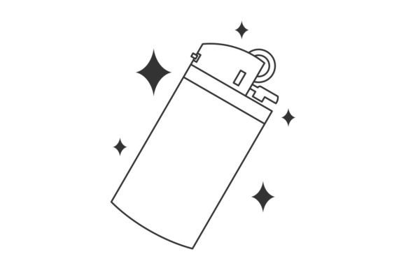 Blue Gas Lighter Cartoon Design Line: A Creative Asset Guide