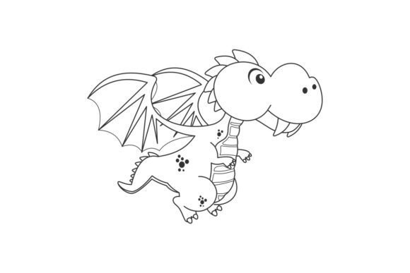 Bringing Whimsy to Your Work: A Deep Dive into Cartoon Style Cute Flying Dragon Line