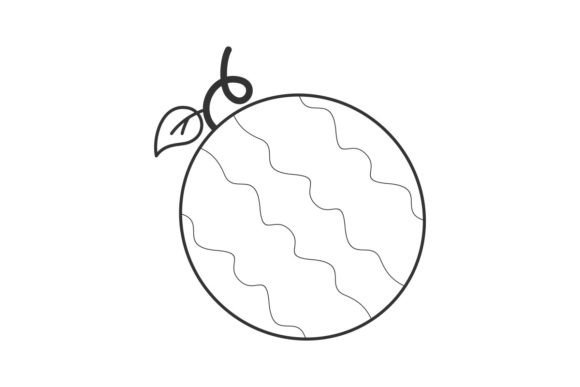 Cartoon Style Watermelon Design Line: A Fresh Creative Asset