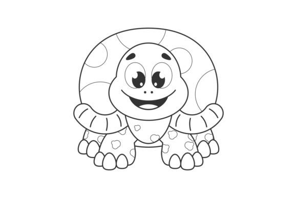 Charm and Clarity: Using the Cute Smiling Turtle Cartoon Design Line