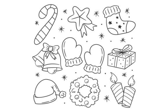 Christmas Decoration Element Collection: Hand-Drawn Festive Magic
