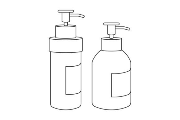 Cosmetic Bottles Plastic Cartoon Design: A Playful Vector Asset