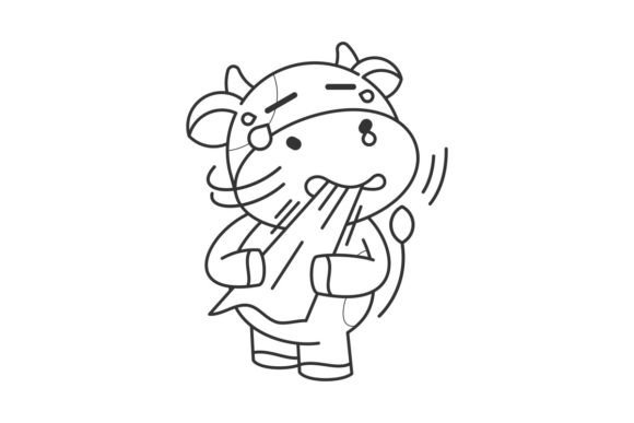 Cute Cow is Feeling so Sad Cartoon Line: A Designer's Guide