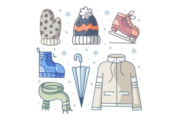 Embrace the Season: The Art of Winter Icons Hand Drawn Doodle