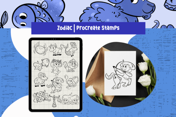 Exploring the Cosmic Appeal of Zodiac Constellations Procreate Stamps