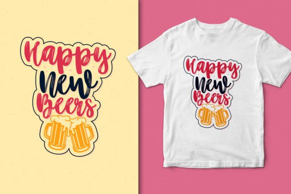 New Year Beer: The Ultimate Happy New Year Tshirt Design