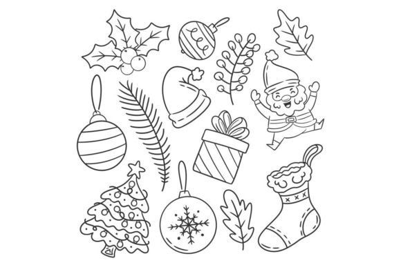 Unwrap the Charm: Hand Drawn Christmas Decoration Elements